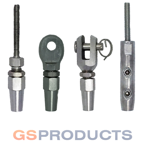 caps end pipe steel Rope Wire Terminal Fittings  Ends DIY Swageless  Steel