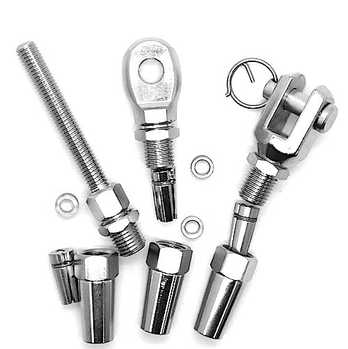DIY Wire Rope Cable Fitting Swageless Rigging End Fitting Stainless Steel 316