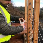 Wire rope balustrade install