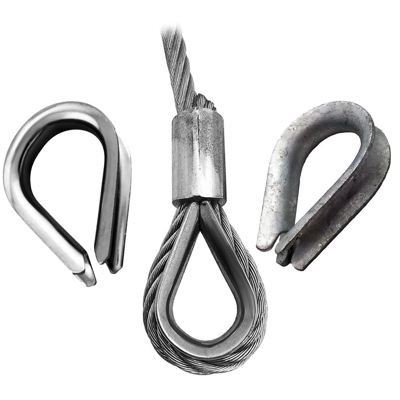 Stainless Steel 316 1 (25mm) Wire Rope Thimbles Heavy Duty Marine Grade  for Rope Size 1 - US Stainless