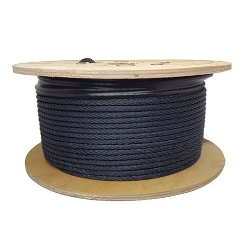 7x19 Galvanised Steel Black Wire Rope Reels