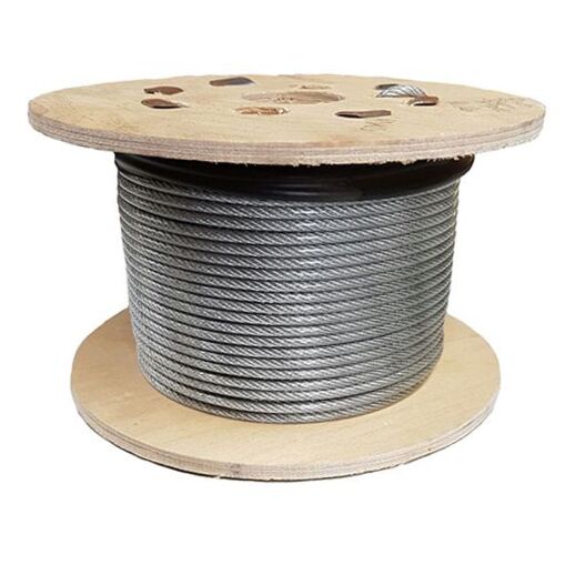 100 meter reel 2.5mm-3.5mm 7x7 Clear Nylon Steel Wire Rope