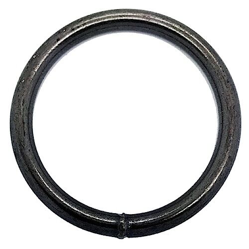 canvas Afkorting Verbinding 10mm x 75mm Steel Ring | Non Plated Self Colour Steel Rings
