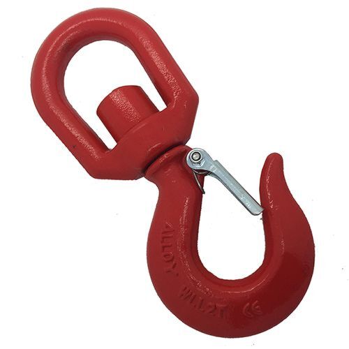Swivel Lifting Hooks, Alloy Steel, Red Painted