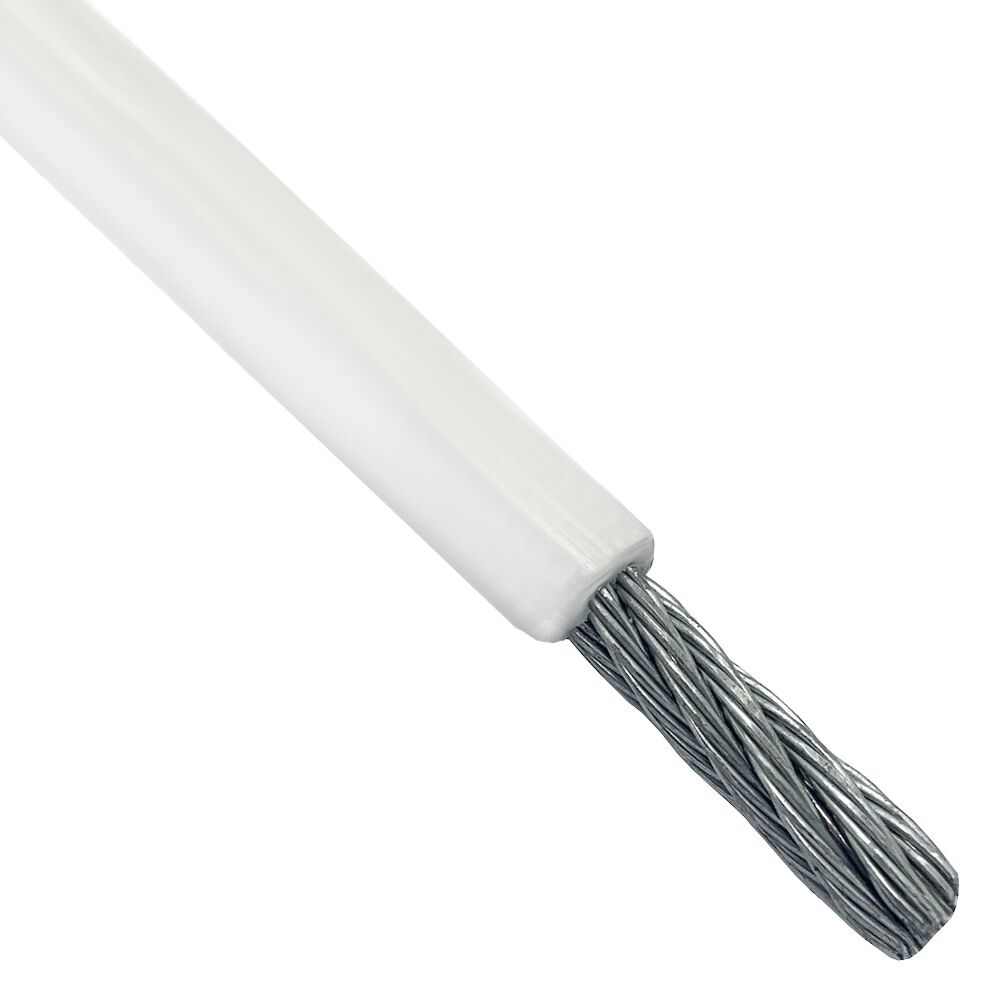 6mm-9mm 7x7 White PVC Stainless Steel Wire Rope Yacht Guard Rail Cable