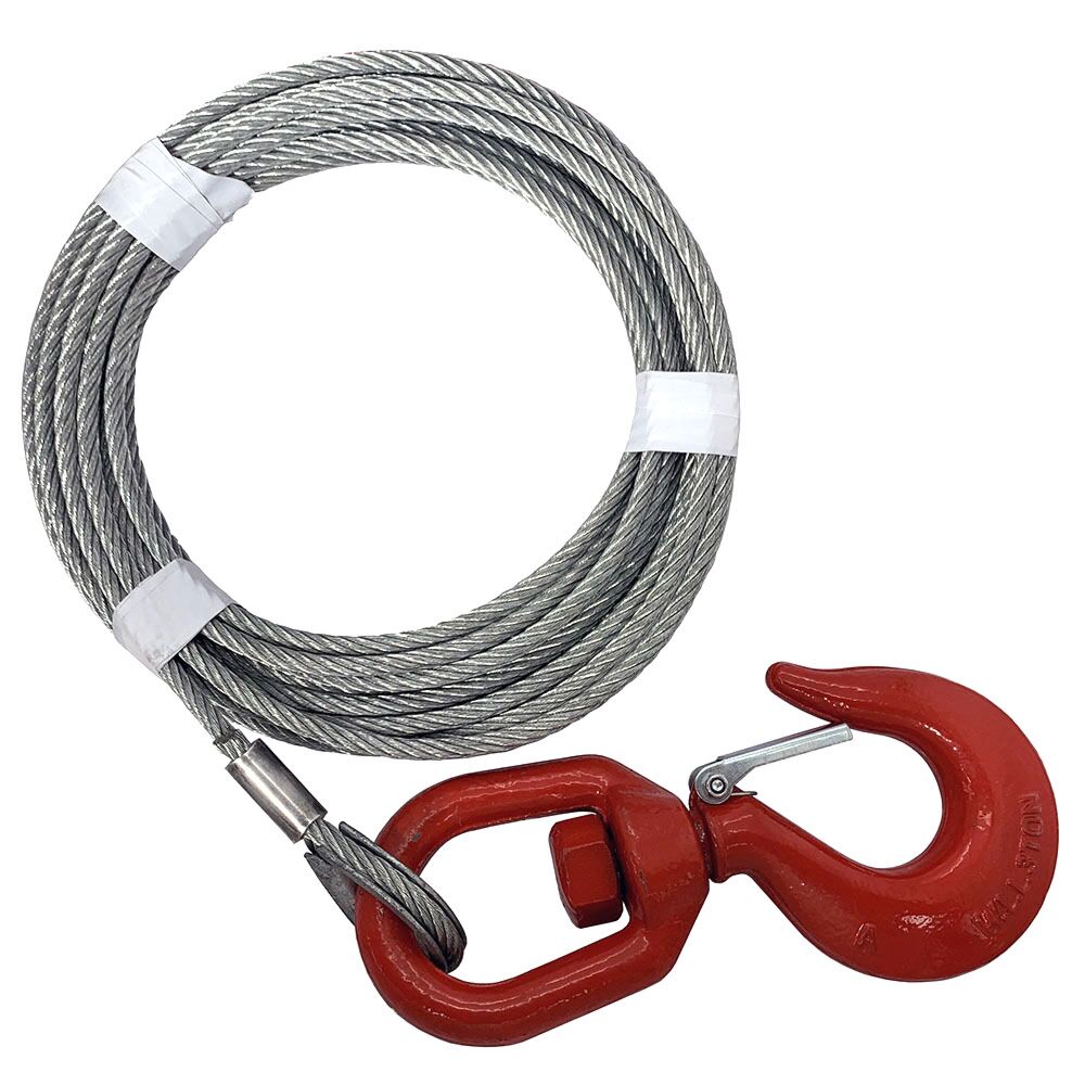 Wire Rope Recovery Winch Cable with Hook