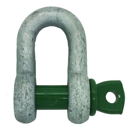 4 x Galvanised 5mm Dee Shackles With Screw Collar Pin 