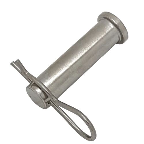 Stainless Steel Clevis Pins 8MM X 24MM With Hole X2  Flat Head Retaining Fastener 27147148 - View #3