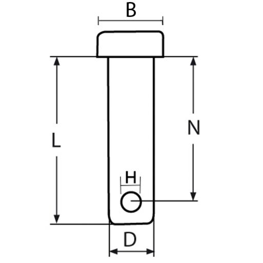 10 Clevis Pins Securing Fasteners For R Clips Split Pins - Dia: 6mm L: 50mm | UK - View #7