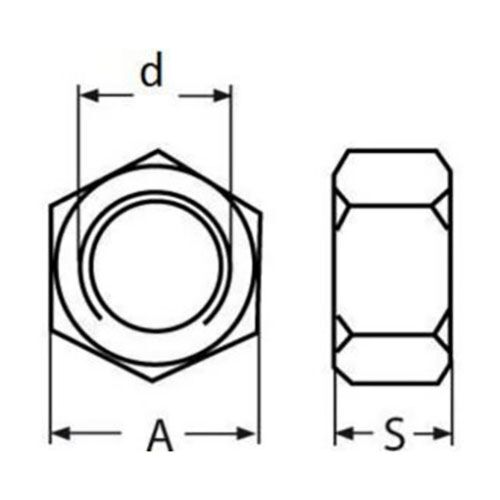 Suncor Stainless 316 Left Hand Turnbuckle Nut - UNC 3/8" - S0302-0010