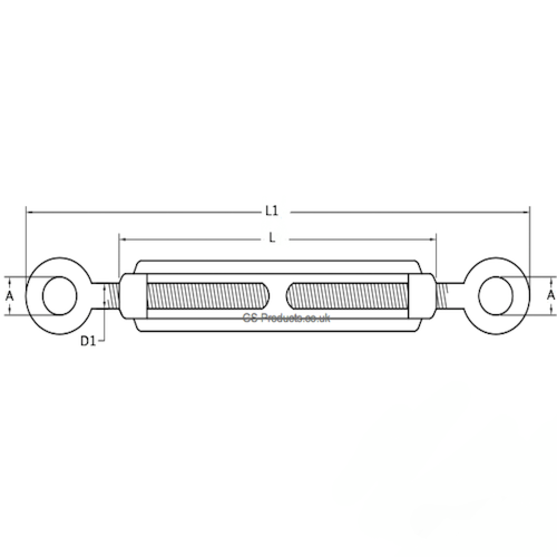 BARON Galvanized Eye & Eye Turnbuckle – 1/2 X 9 5/16, 5/16 Overall, 6345078