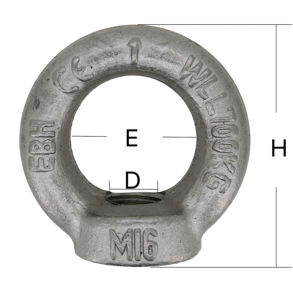 M12 Thread 304 Stainless Steel Triangle Ring Shaped Lifting Eye Nut - View #13