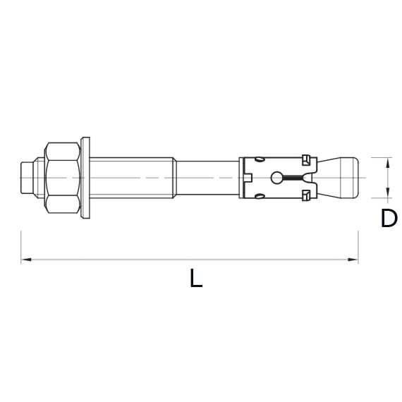 DTGN M10 X 70 Expansion Bolts – 4-Pack, 304 Stainless Steel, Silver, For Concrete, Brick & Block Walls
