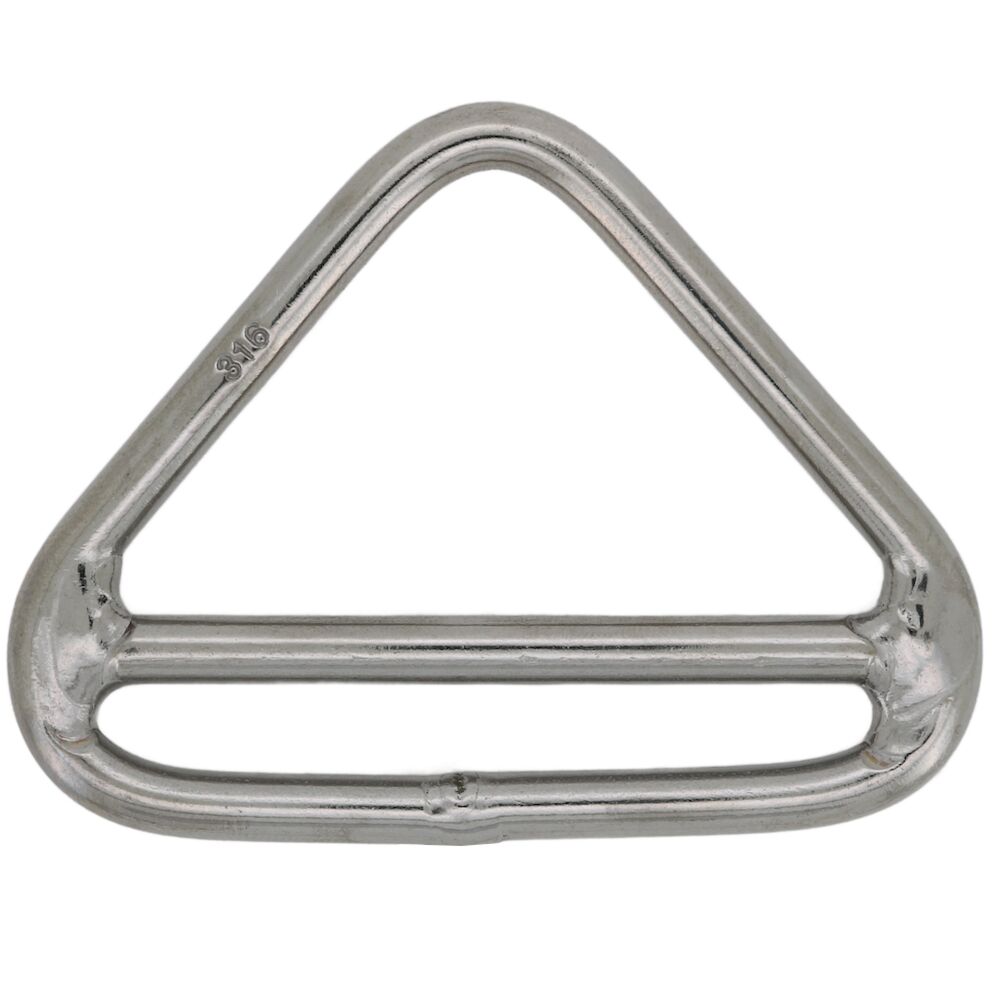 Stainless Steel Double Cross Bar Triangle Rings | 5mm - 8mm