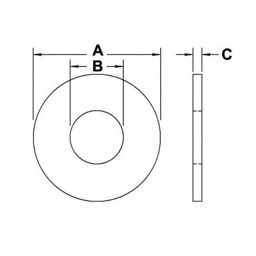 M10 X 25mm Penny Washers (100 Per Pack - Foto 3