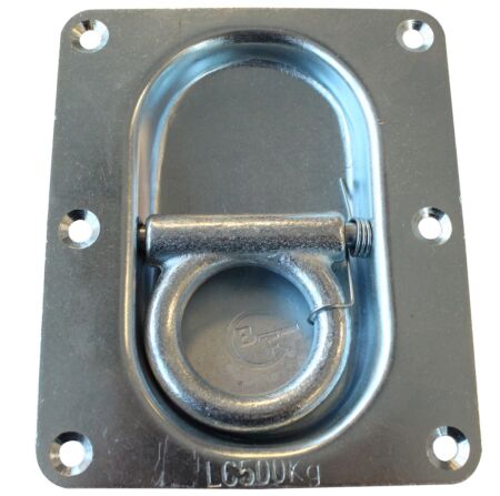 Double recessed lashing ring on plate