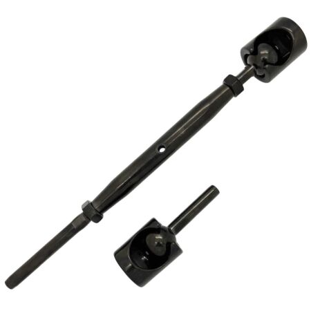 Black wire balustrade ball and socket 4mm