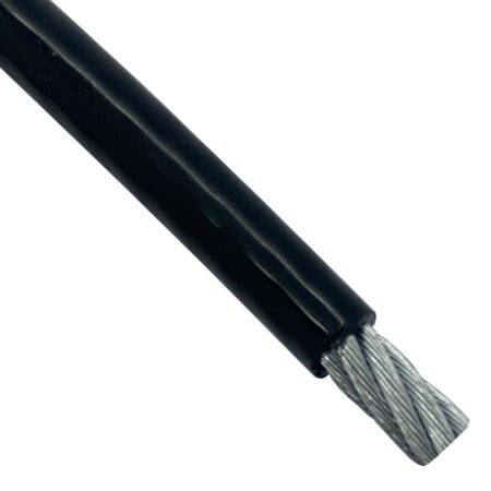 Black Coated PVC Stainless Steel Wire Rope 7x7