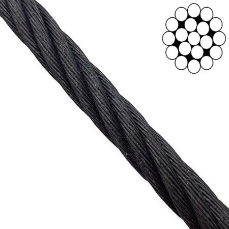 4mm 1x19 stainless wire rope blackened balustrade wire 
