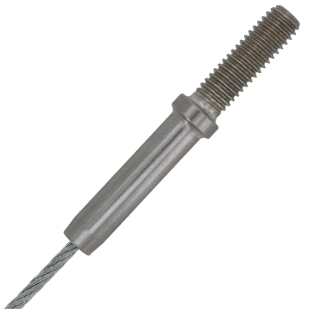 BZP swage stud terminal 2mm 3mm wire rope
