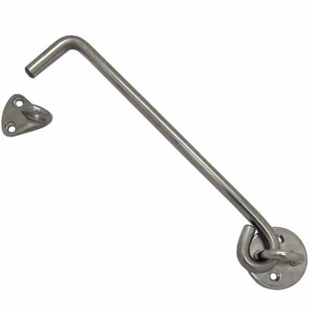 6" Stainless Steel Long Cabin Hook 