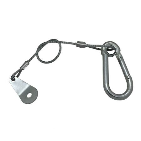 6mm BZP Spring Snap Hook with Retaining Wire Trailer and Tab