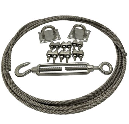 25m Stainless Steel Wire Rope Catenary Kit 2