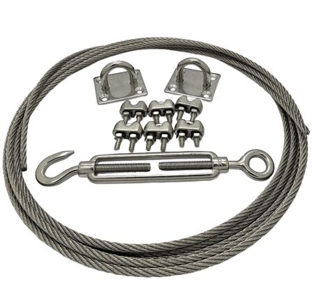 Stainless steel wire rope catenary kit