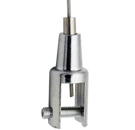 Wire Display System with an Adjustable Jaw Fork