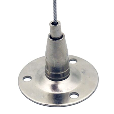 Round fixing mount for wire display system