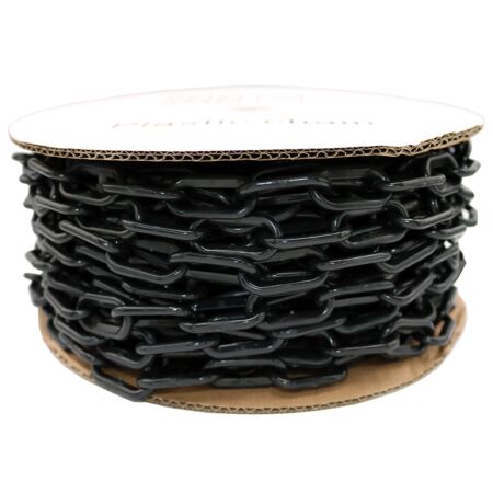 6mm 8mm blackened plastic chain on reel - Barrier chain