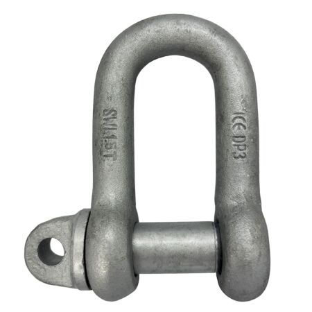 1" 3.75 Tons Galvanised Large D Shackle BS 3032