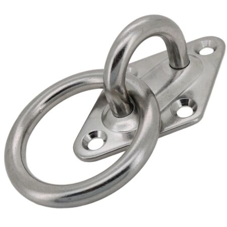 Stainless steel diamond ring plate eye plate with ring 5mm 6mm 8mm 