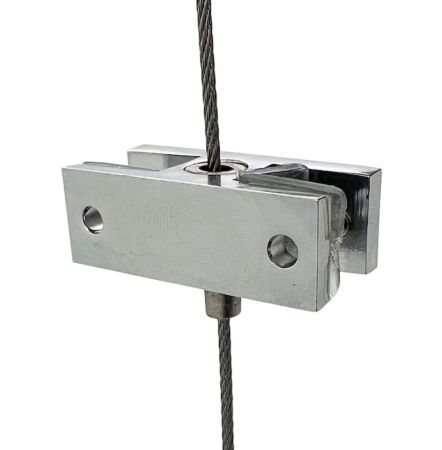 Double Square Adjustable Clamp for Wire Rope Display System 