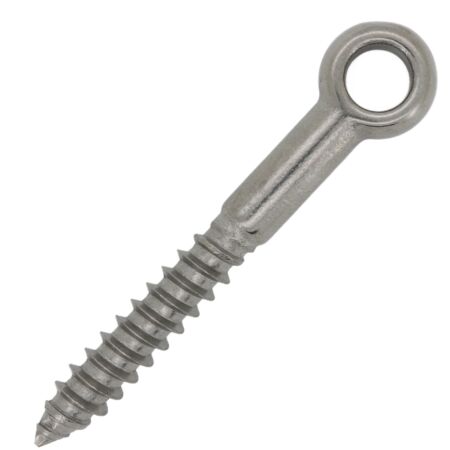 10mm x 100mm Stainless Steel Wood Screw Flat Eye Bolt 