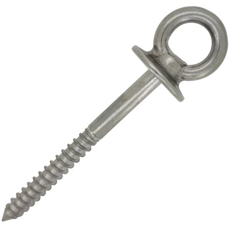 Stainless Steel Wood Screw Lag Thread Eye Bolts with Plate 6mm x 58mm