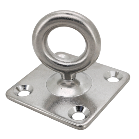 Stainless steel swivel eye plate deck plate