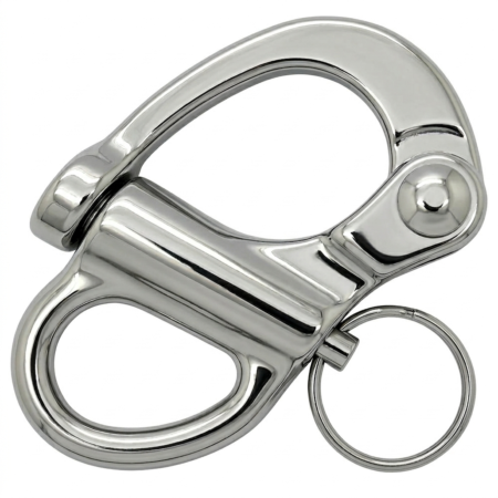 Stainless steel fixed snap rigging shackle