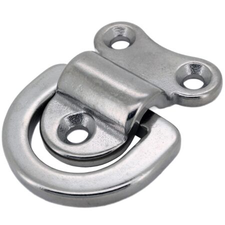 Stainless folding pad eye plate 