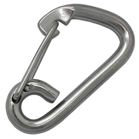 Formed eye stainless steel carbine snap hook 