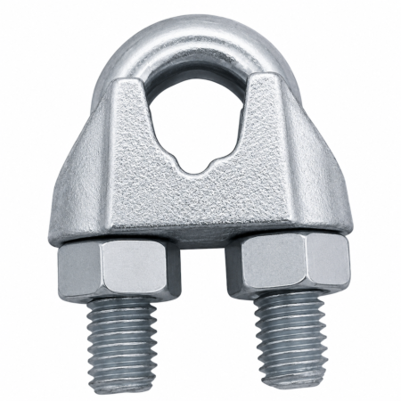 Galvanised steel wire rope grip bull dog clamp 3mm - 30mm