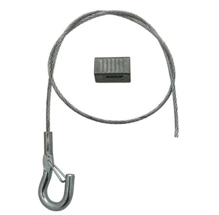 Swage hook zip clip 2mm x 1 meter