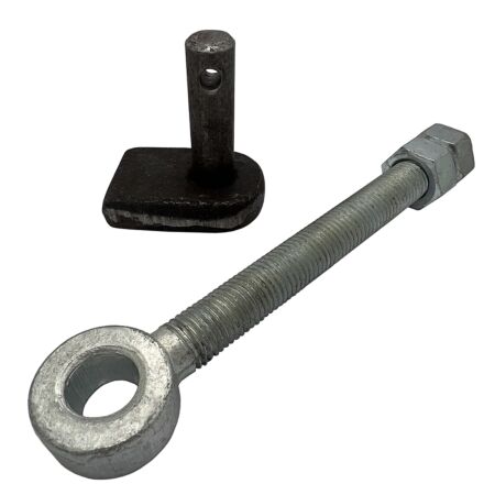 Gate hanging kit weld on hook and eye bolt