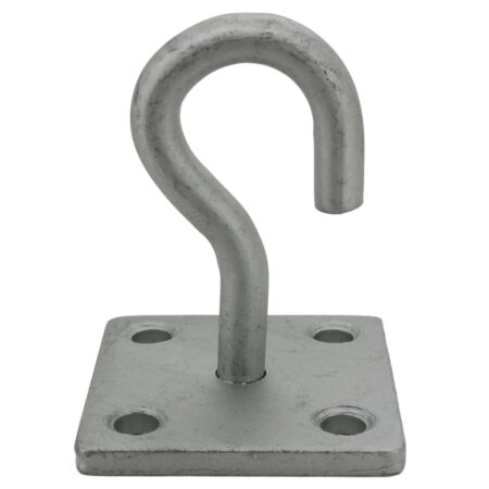 Galvanised steel hook on plate - hook plate