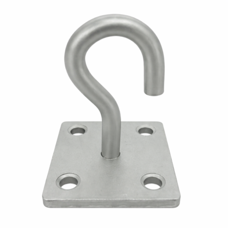 Galvanised steel hook on plate - hook plate