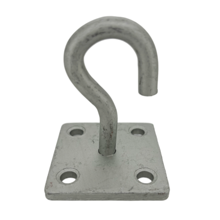 Galvanised steel hook on plate - hook plate