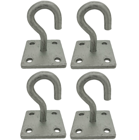 Hook on plate x 4