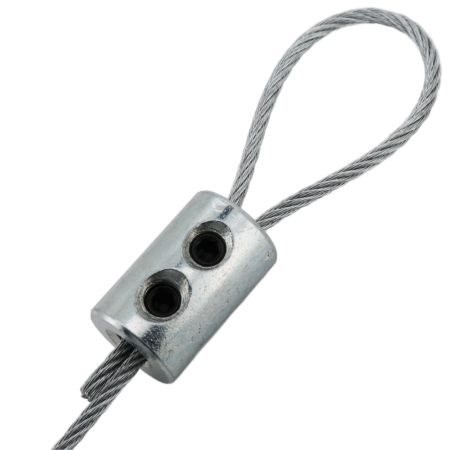 3mm bzp wire rope loop clamp grip