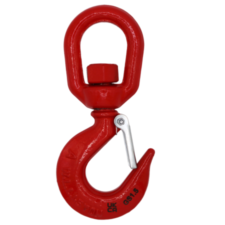 Red swivel lifting hook 1tonnes - 11 tonnes