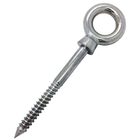 8mm x 100mm Stainless Steel Wood Screw Lag Thread Eye Bolt 